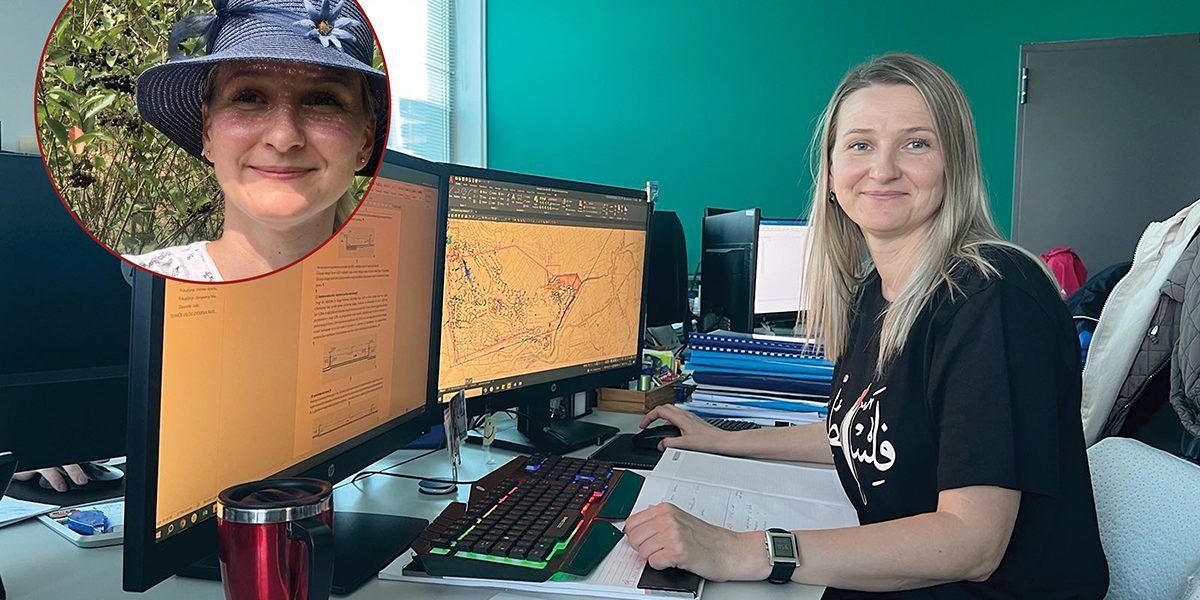 Edina u uredu i polju