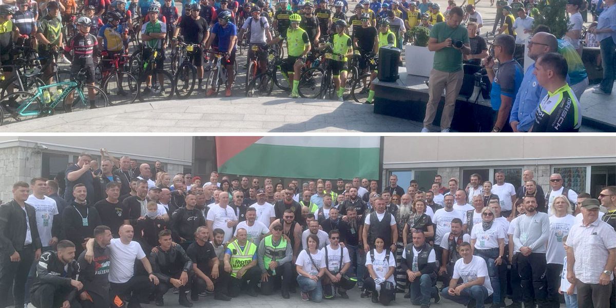 Maratonci, biciklisti i motoristi pred polazak u Srebrenicu