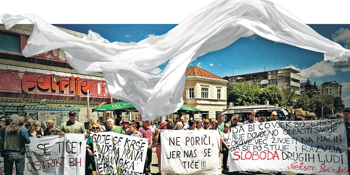 Dan Bijelih traka - Prijedor, ilustracija Osman Delic