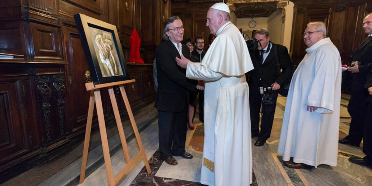 Safet Zec s papom Franjom