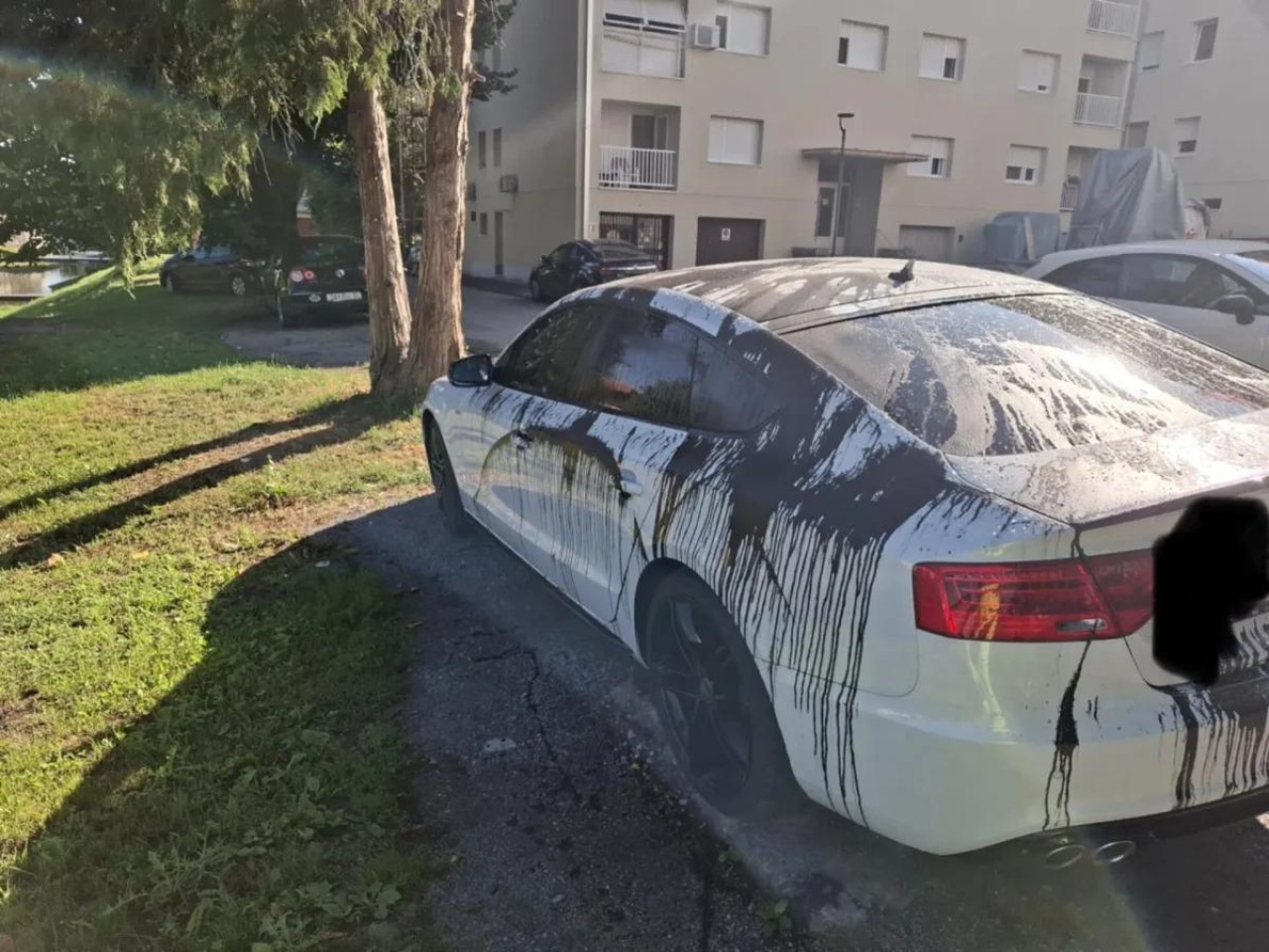 audi zaliven crnom bojom