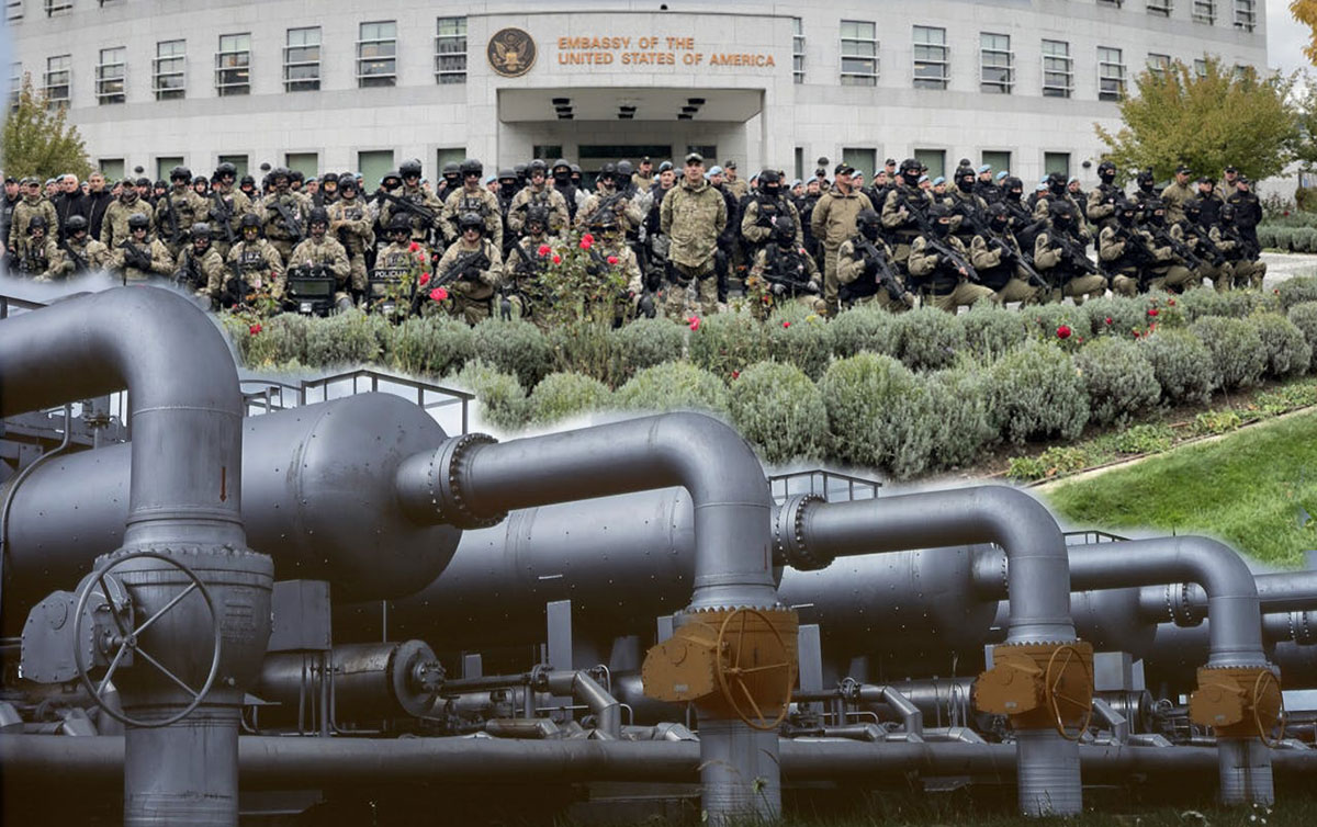 ilustracija plinovoda i ambasade SAD