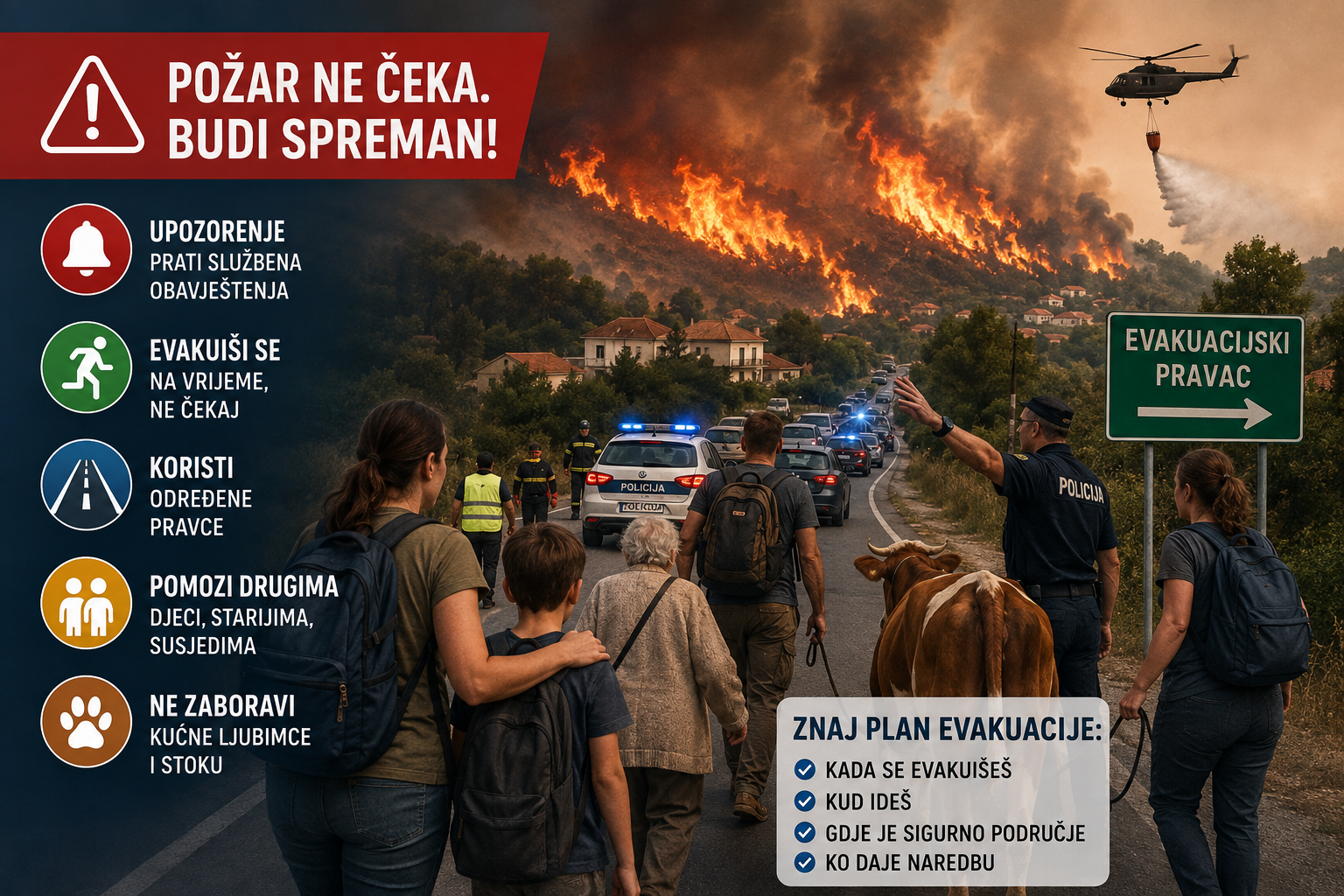 požar, evakuacija