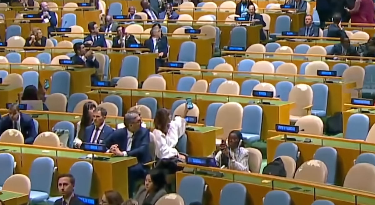 Ispražnjena dvorana Generalne skupštine UN-a